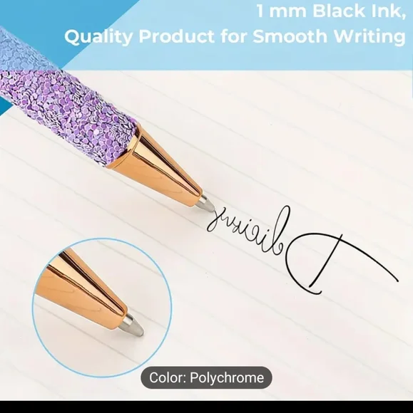 Beautiful glitter pen ** purple only** New - Picture 4 of 4